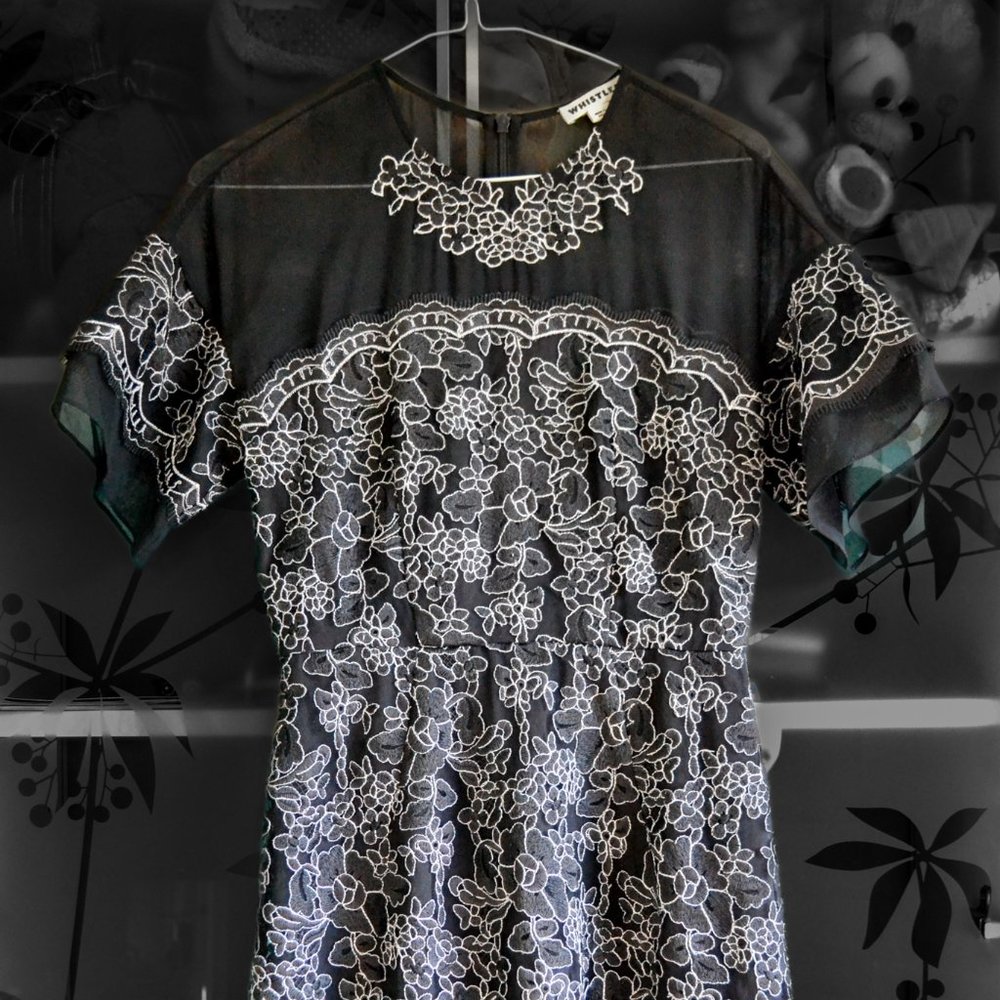 Whistles Black & White Dress